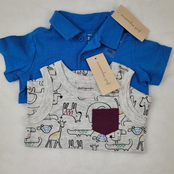 First Impressions Other - Baby boy Bundle short sleeve shirt,3-6 Months